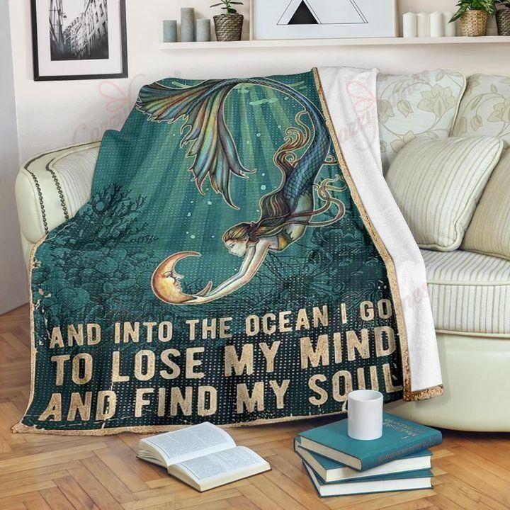 Ocean Mermaid Fleece Blanket