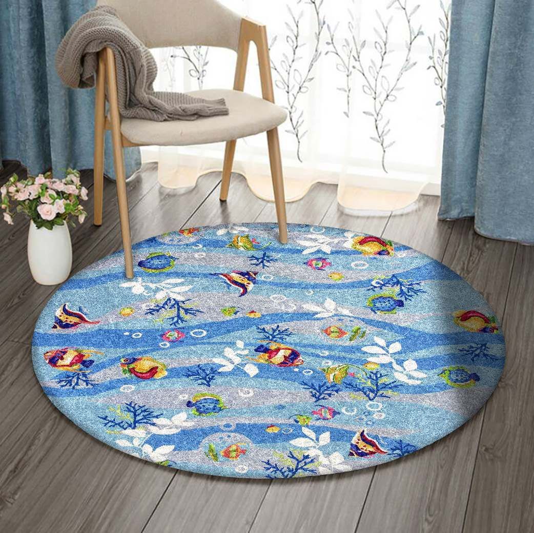 Ocean Round Carpet