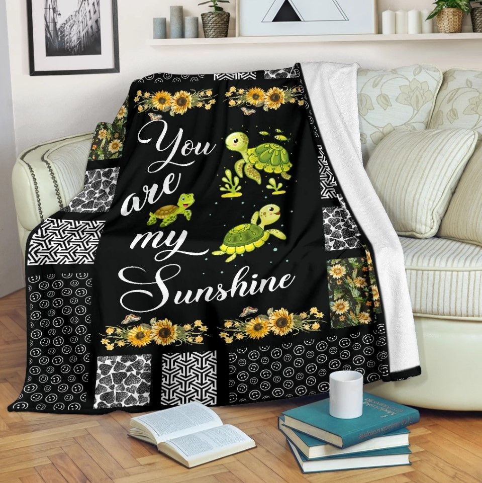 Ocean Turtle Sherpa Fleece Blanket