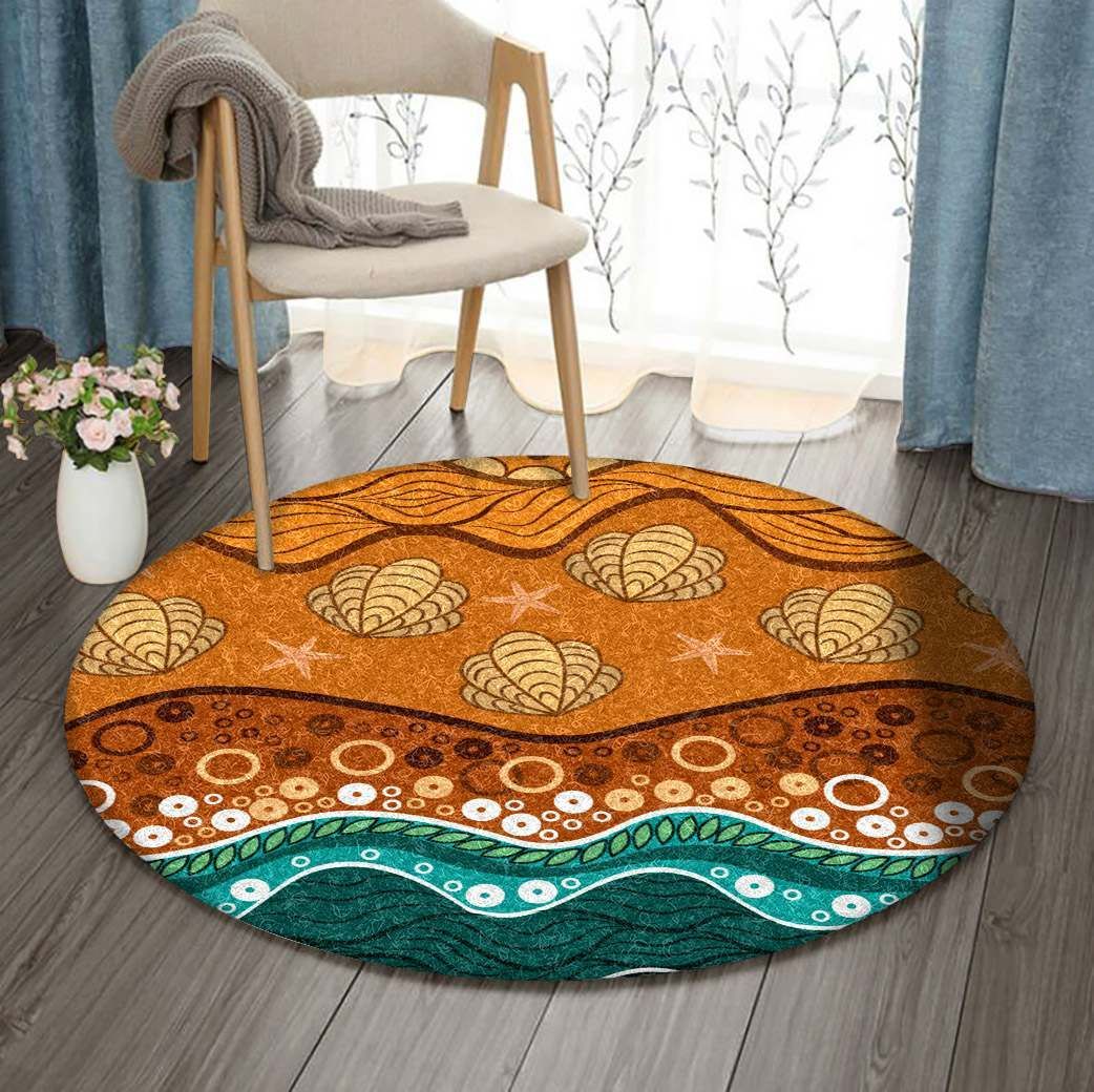 Ocean Water Round Carpet