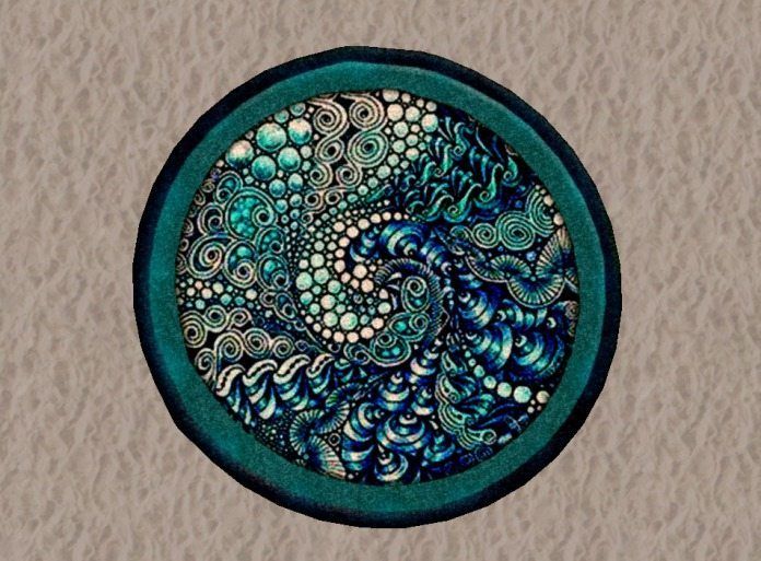 Ocean Waves Round Carpet
