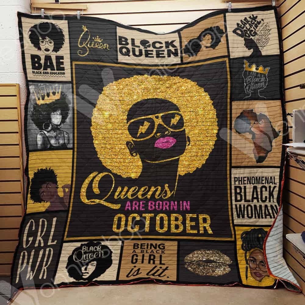 October Black Women Quilt Blanket DHC01021308TD