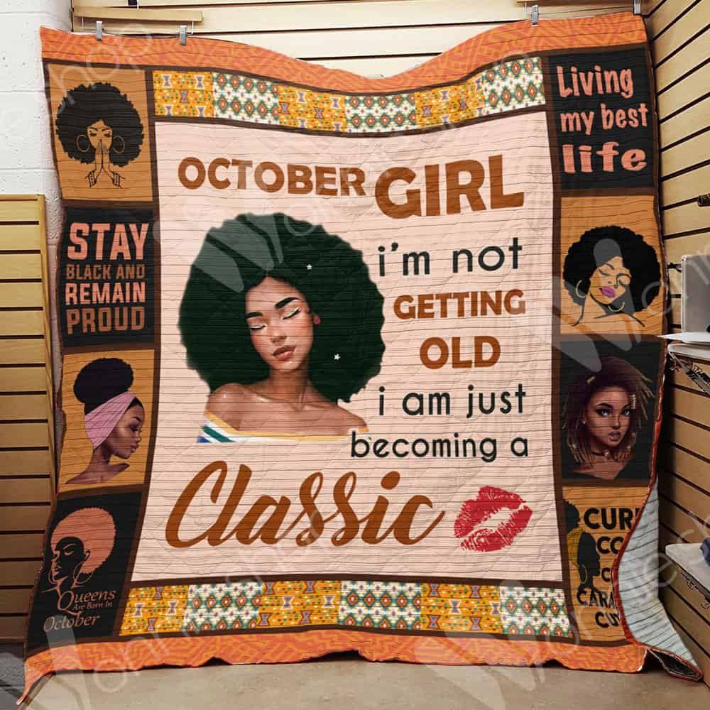 October Black Women Quilt Blanket DHC06021085TD