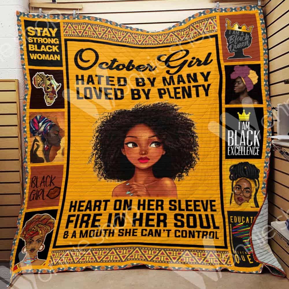 October Black Women Quilt Blanket DHC06021124TD