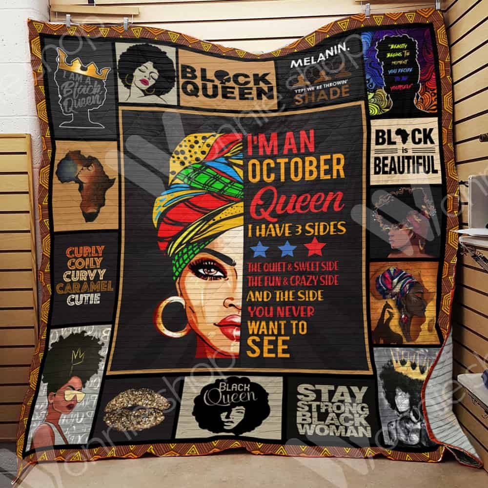 October Black Women Quilt Blanket DHC06021127TD