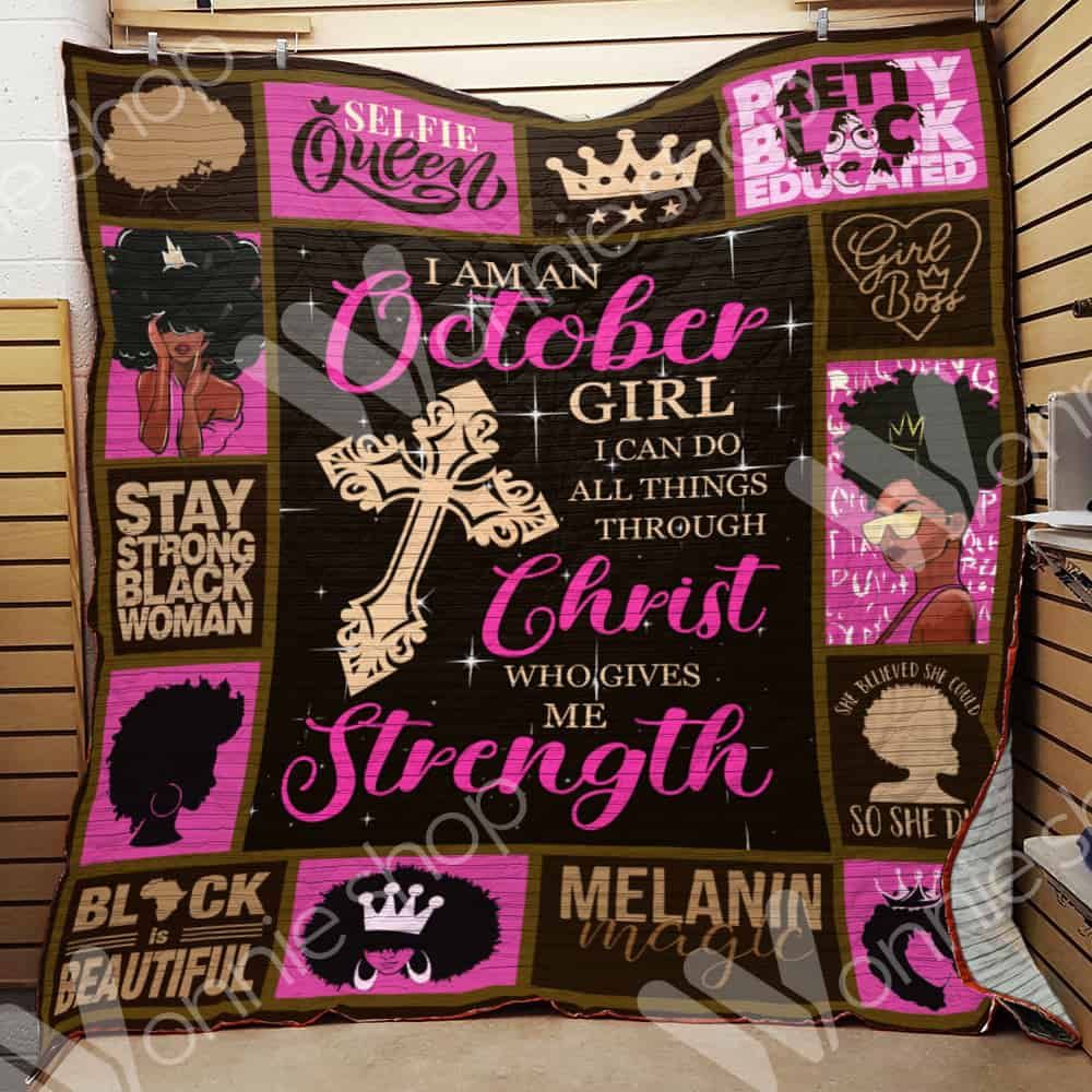 October Black Women Quilt Blanket DHC0602908TD