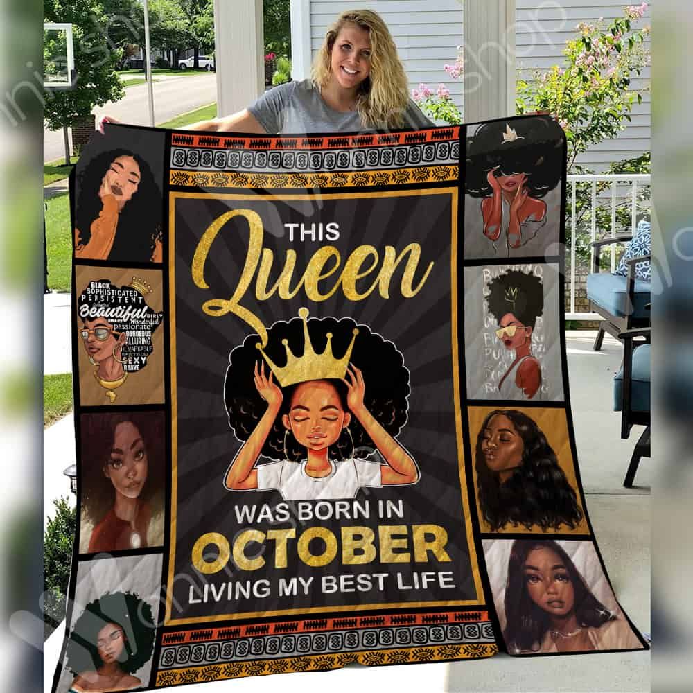 October Black Women Quilt Blanket DHC0602999TD