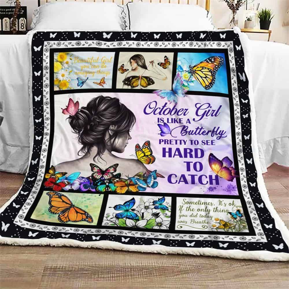 October Girl Fleece Blanket