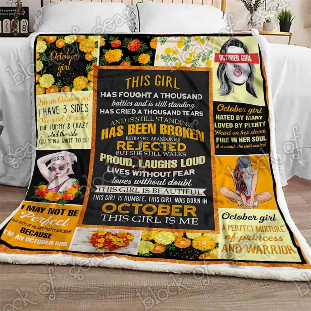 October Girl Fleece Blanket