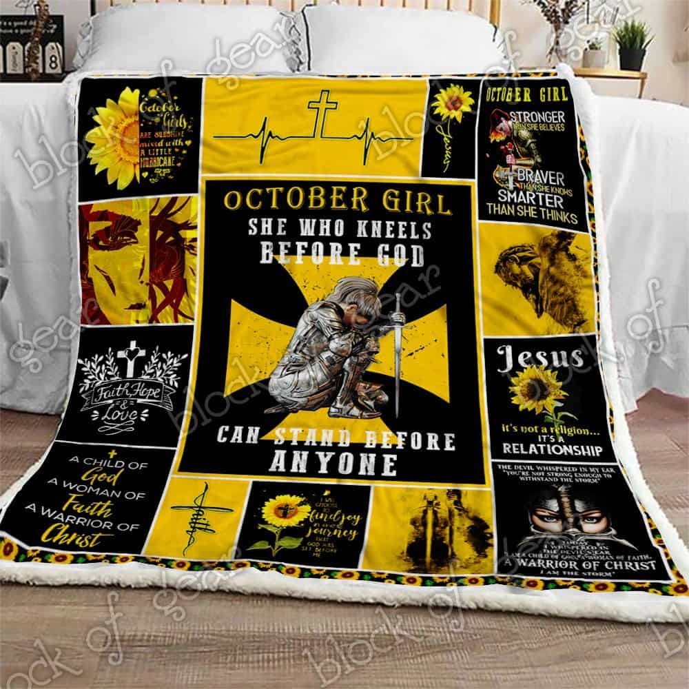 October Girl The Child Of God Fleece Blanket