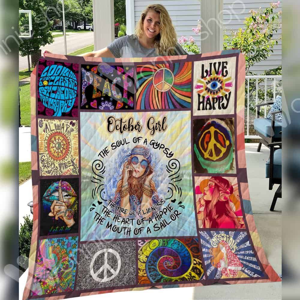 October Hippie Girl Quilt Blanket DHC0602968TD