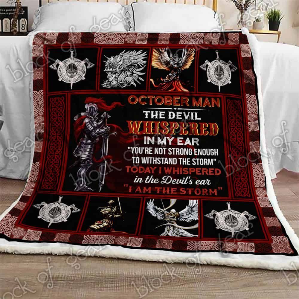 October Man Fleece Blanket