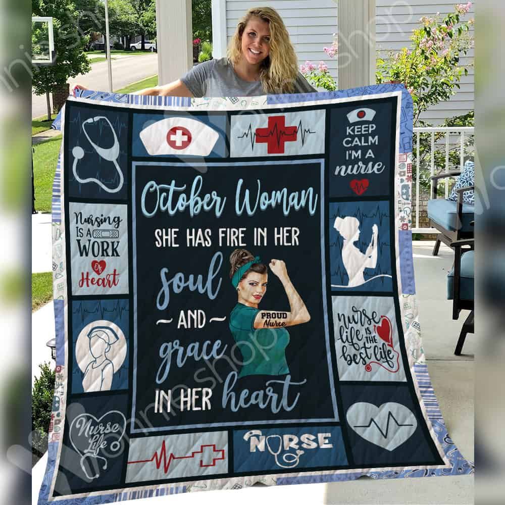 October Nurse Quilt Blanket DHC06021015TD