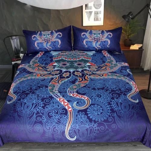 Octopus Animal Floral Bedding Set