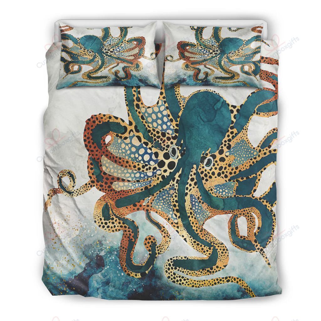 Octopus Blue Bedding Set