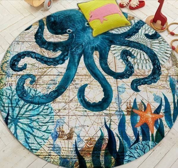 Octopus Round Carpet