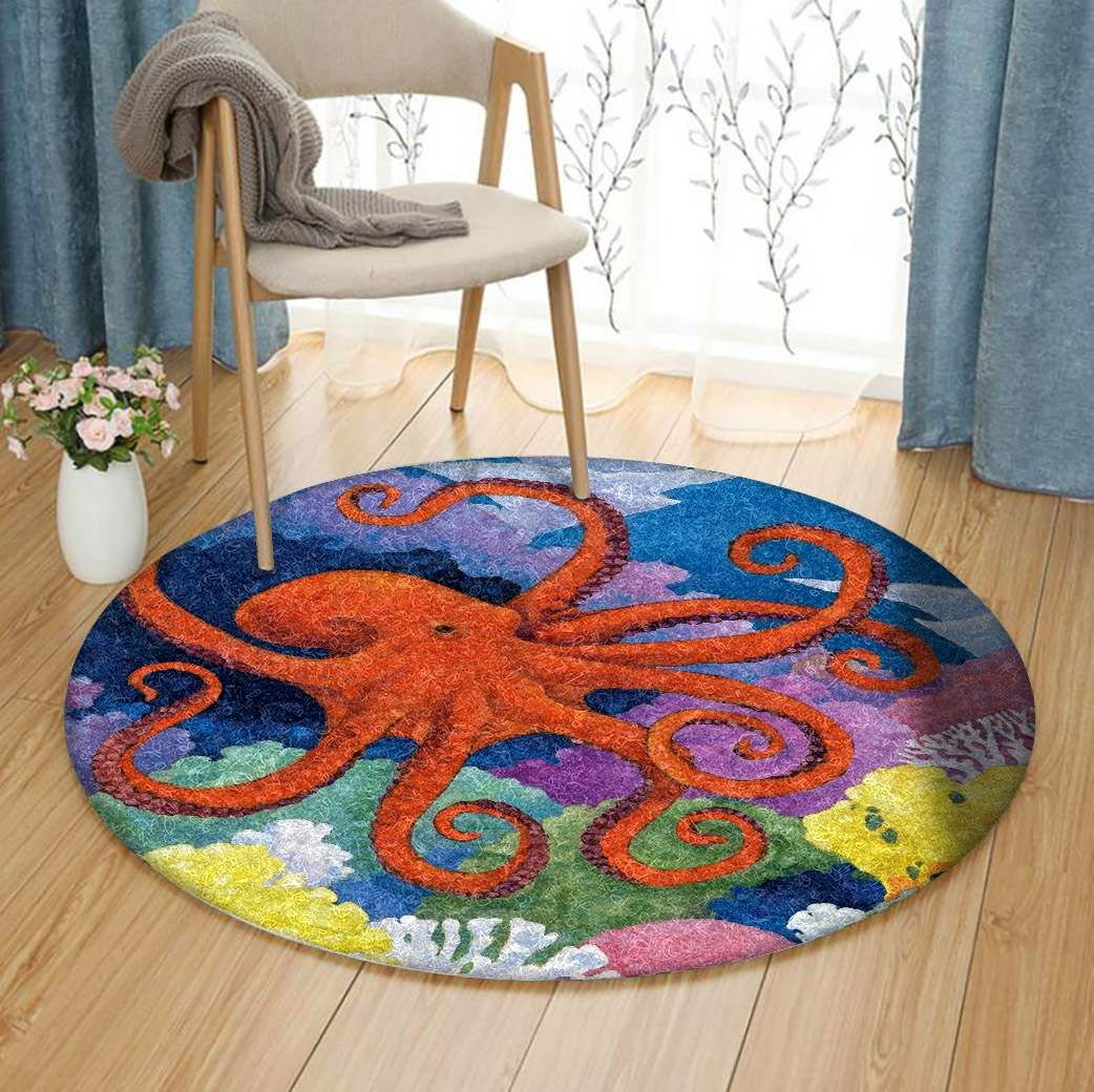 Octopus Round Carpet