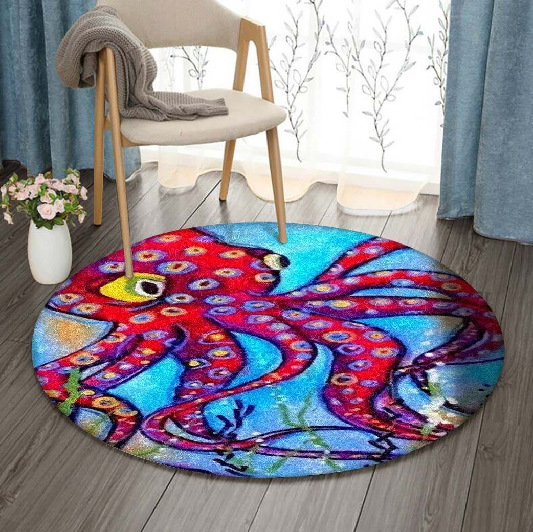 Octopus Round Carpet