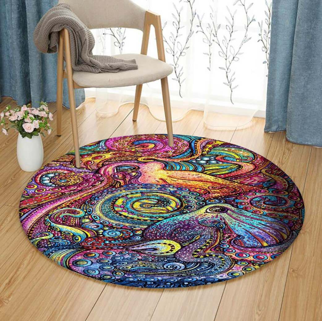 Octopus Round Carpet