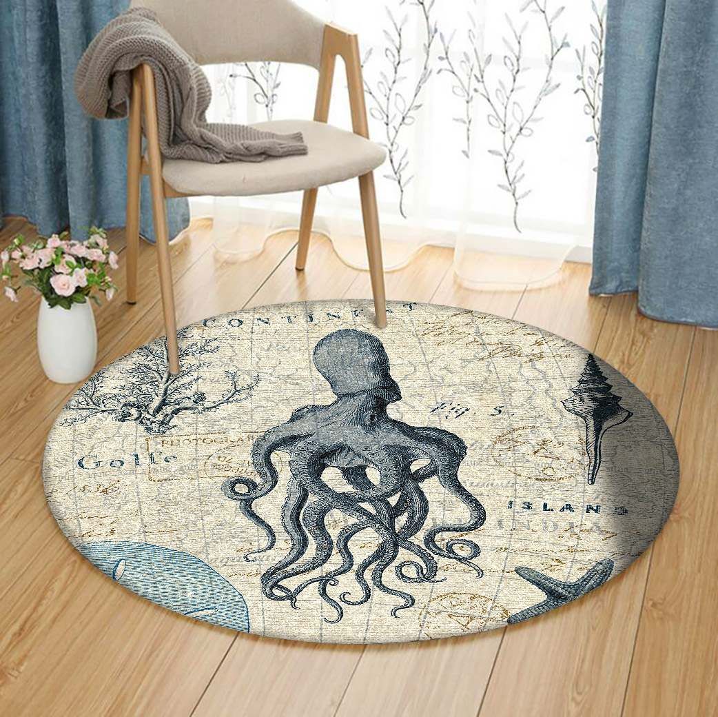 Octopus Round Carpet