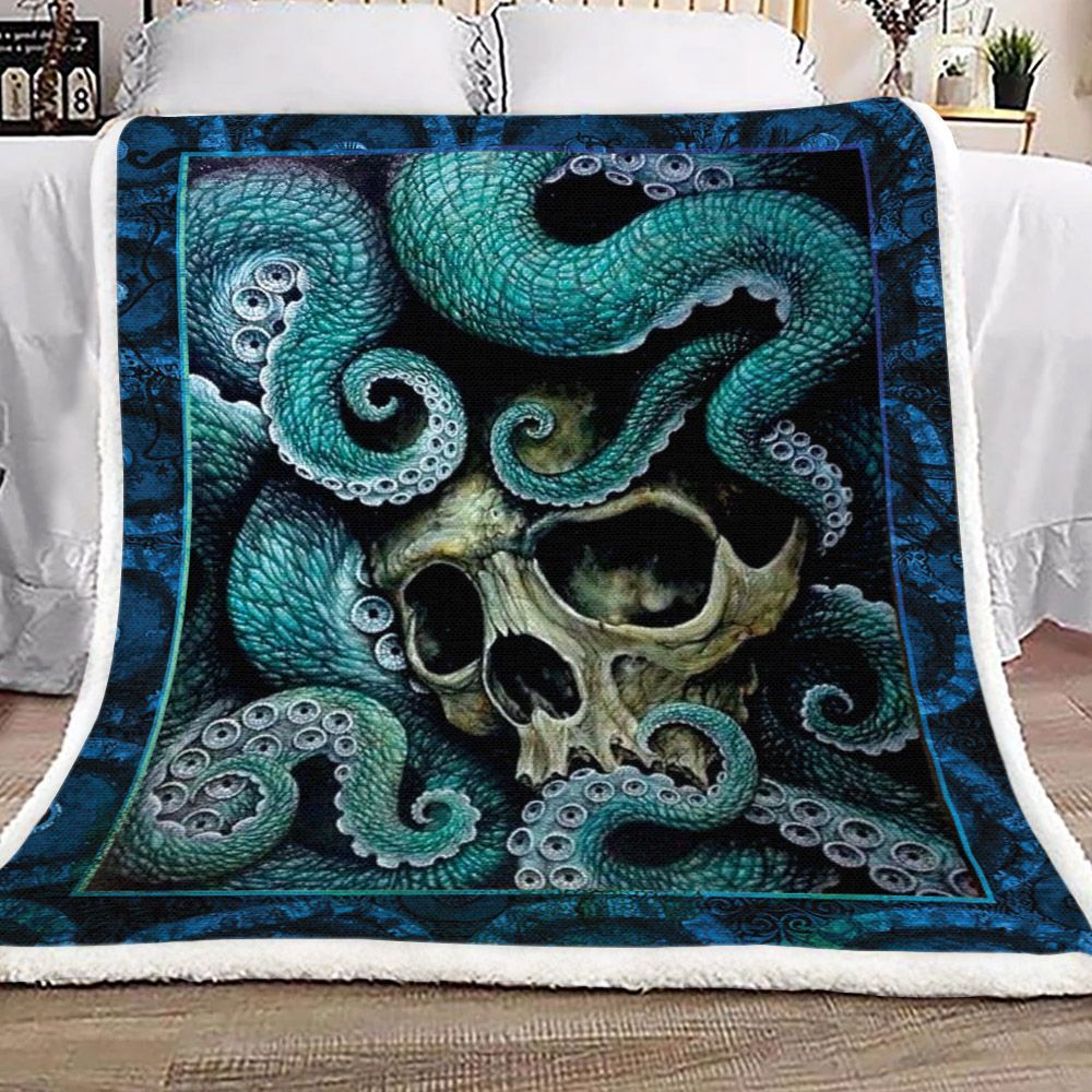 Octopus Skull Sherpa Fleece