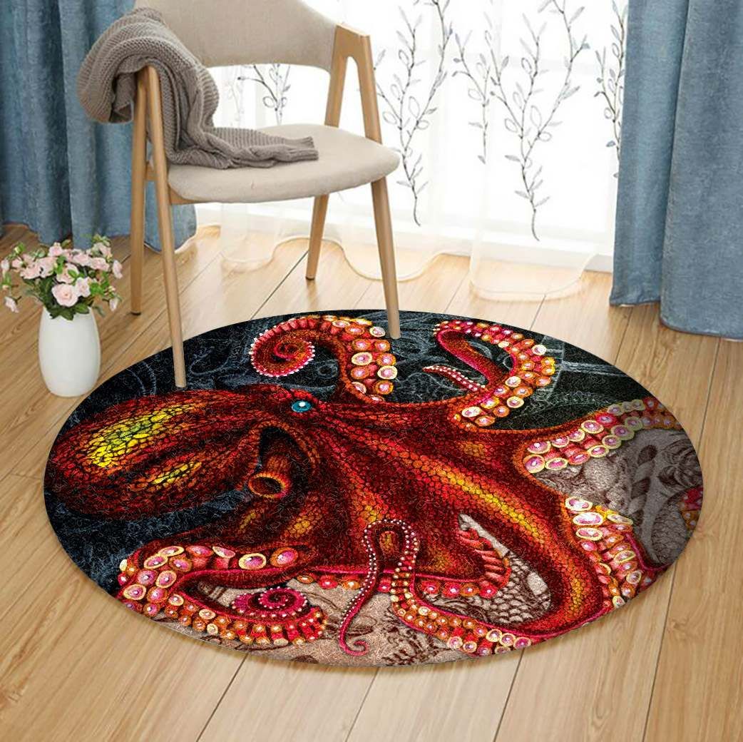 Octopus Round Carpet