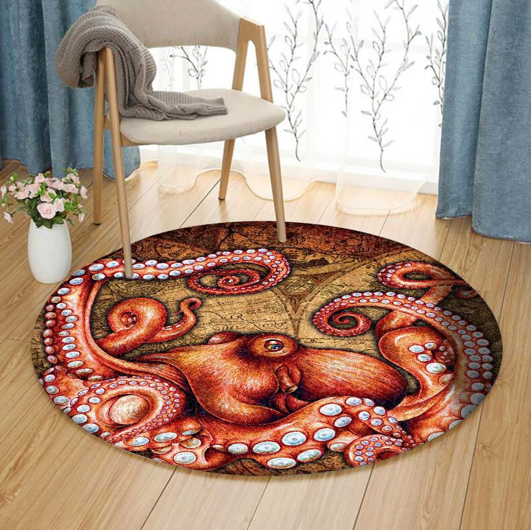 Octopus Round Carpet