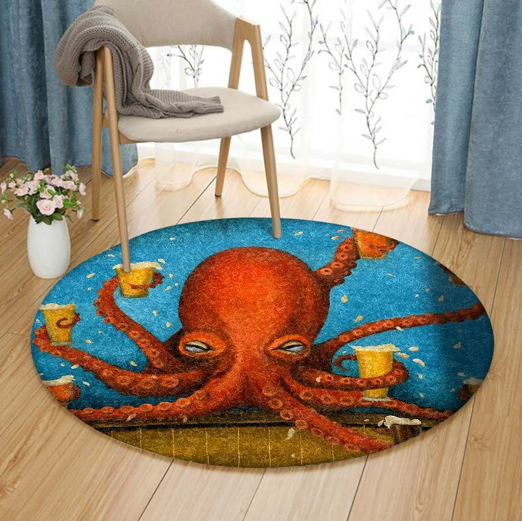 Octopus Round Carpet