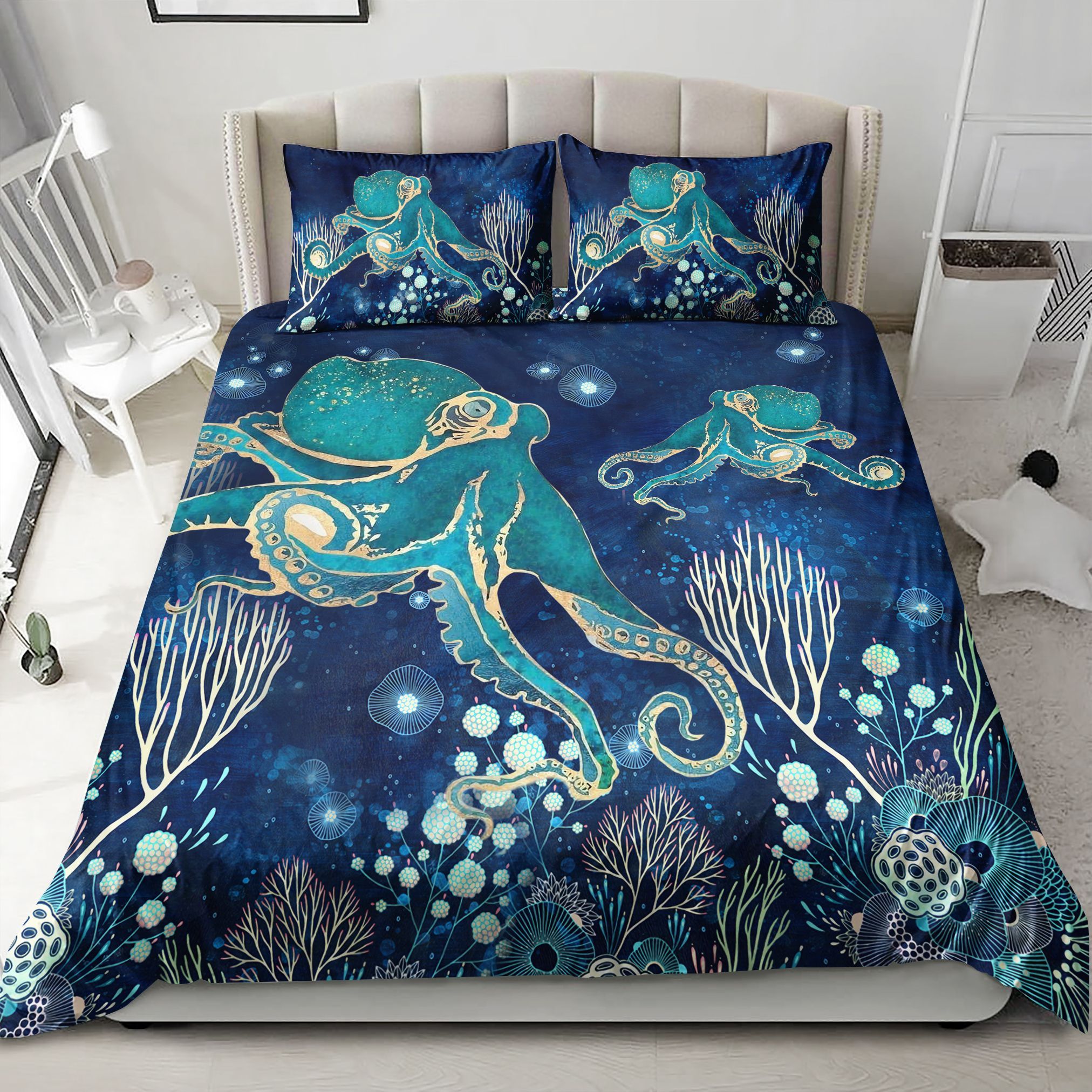 Octopus Underwater Dream Bedding Set