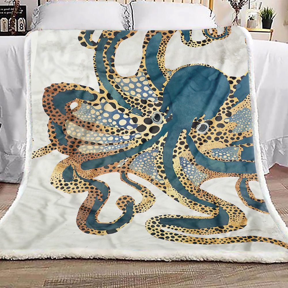 Octopus Underwater Dream Fleece Blanket