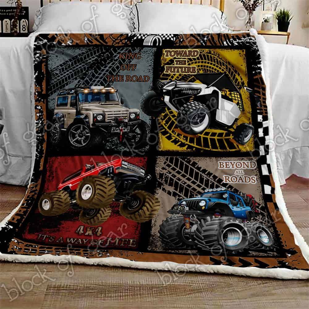 Offroad Car Fleece Blanket