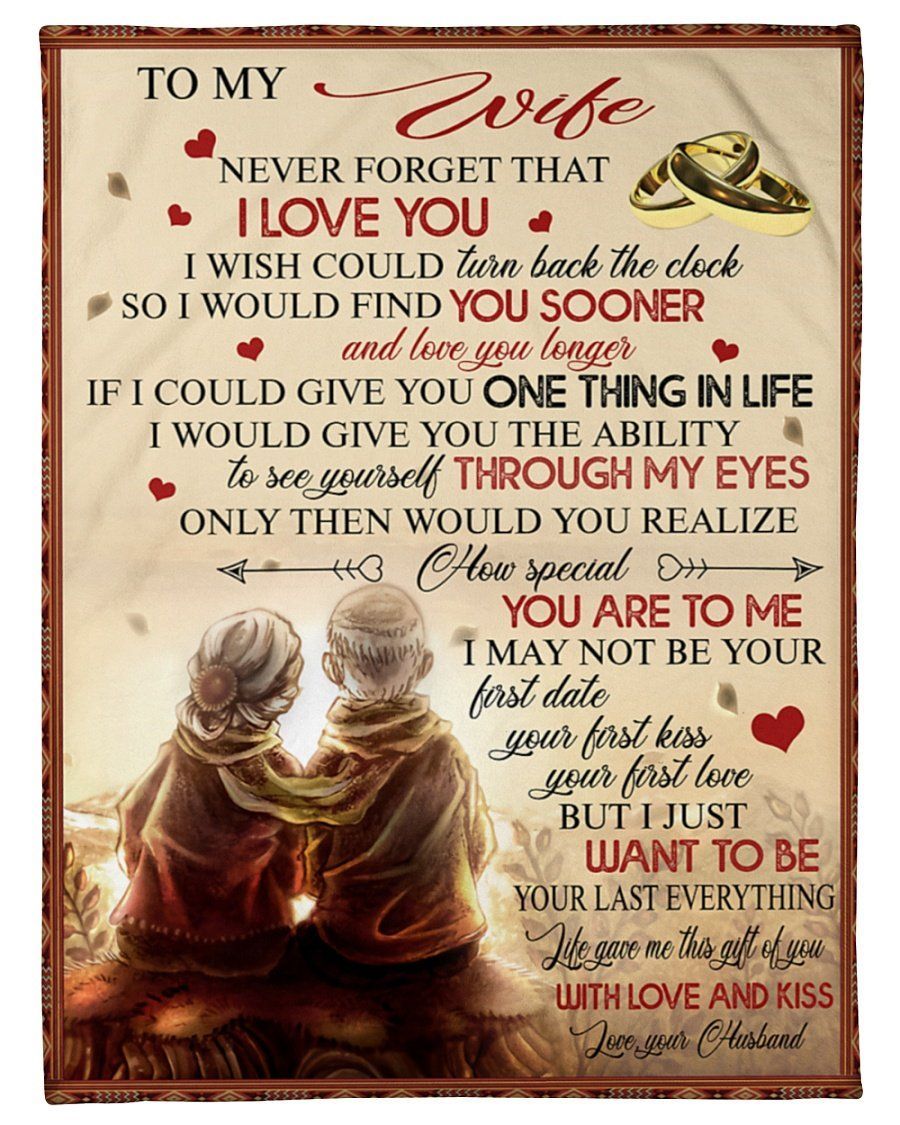 Old Couple To My Wife Fleece Blanket How Special You Are To Me Fleece Blanket