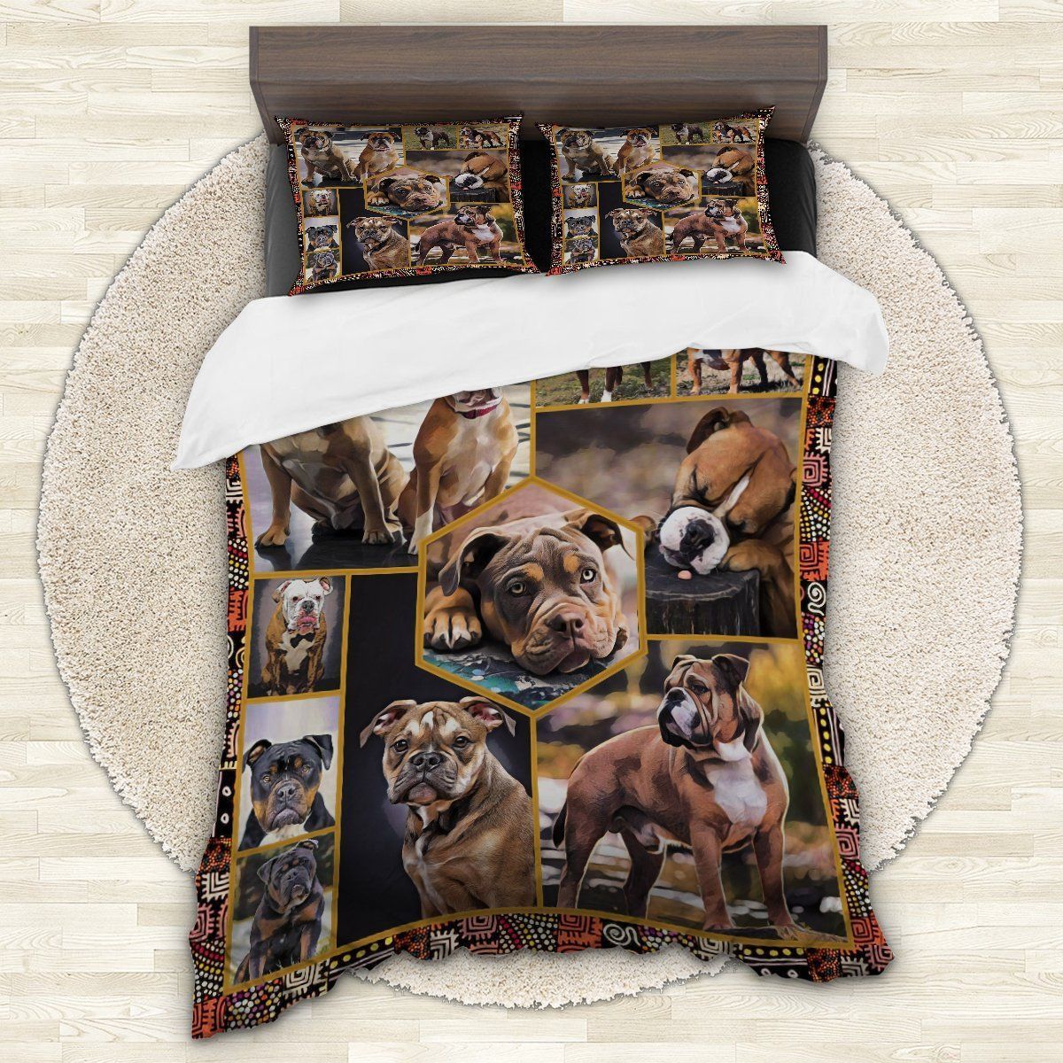 Old English Bulldog Look Bedding Set