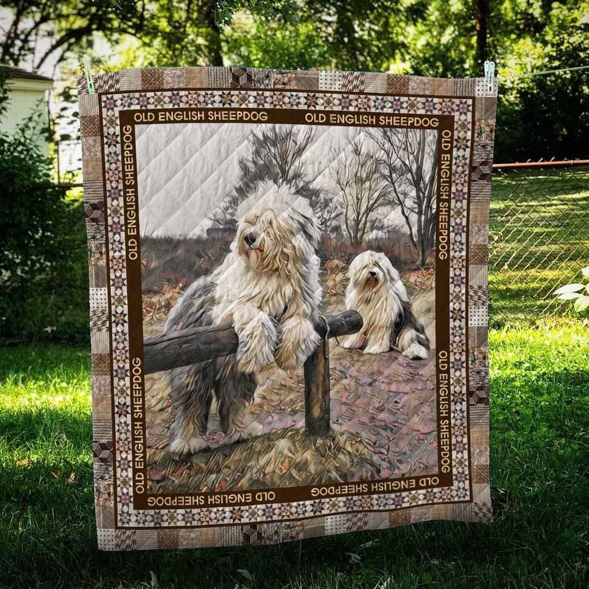 Old English Sheepdog CL10100190MDQ Quilt Blanket