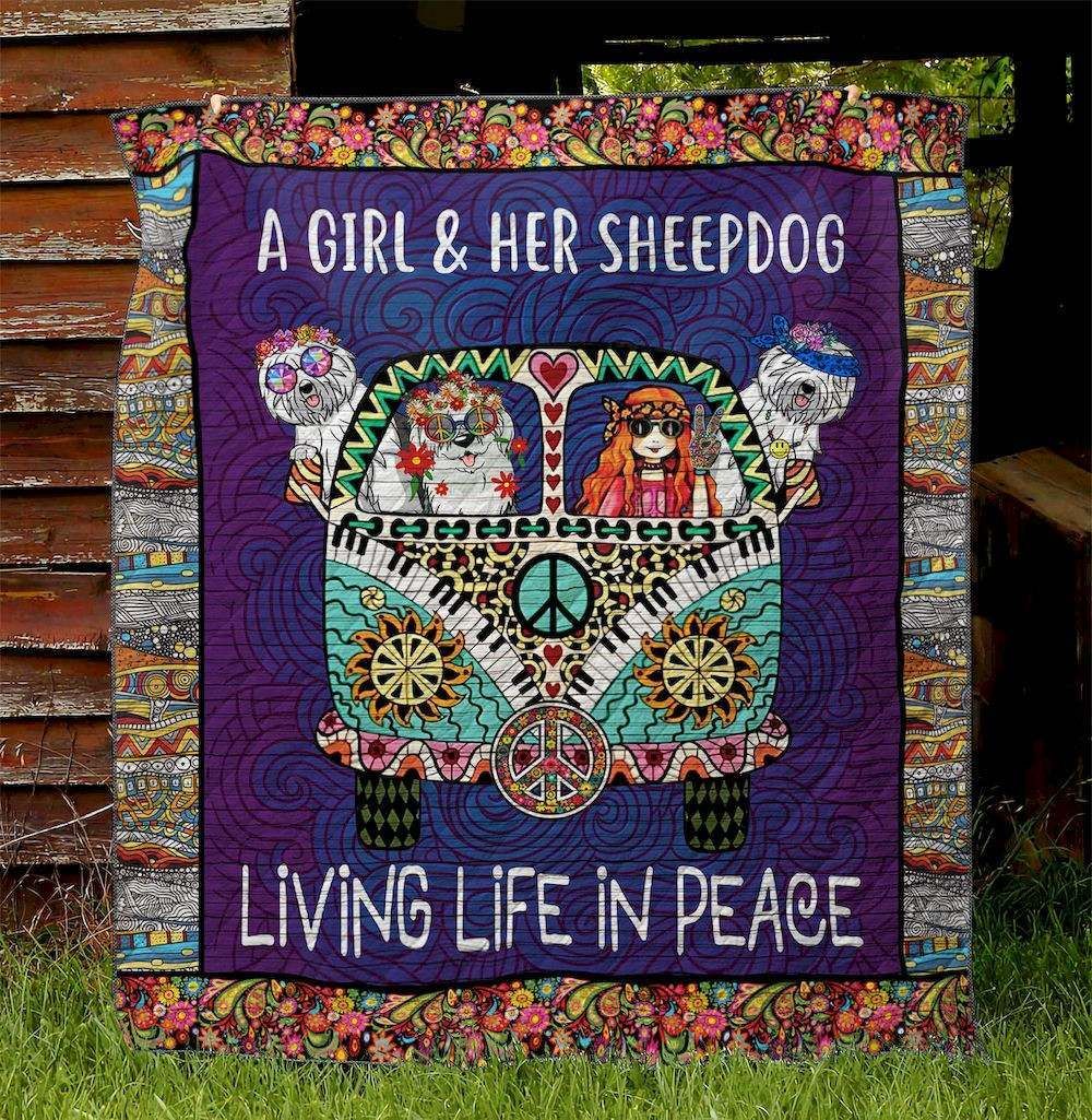 Old English Sheepdog CL16100097MDQ Quilt Blanket