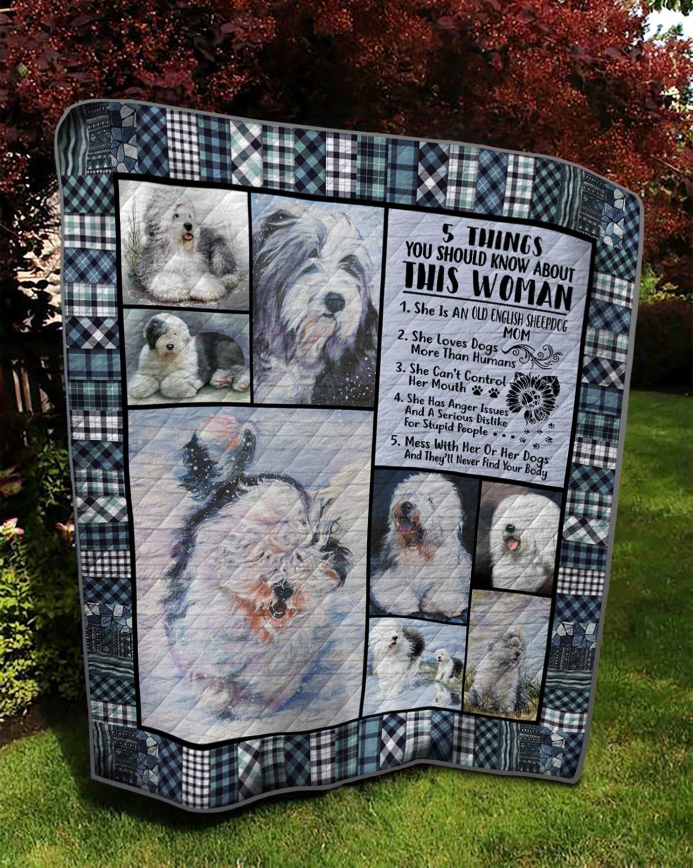 Old English Sheepdog My My My Quilt Blanket DHC31121150TD