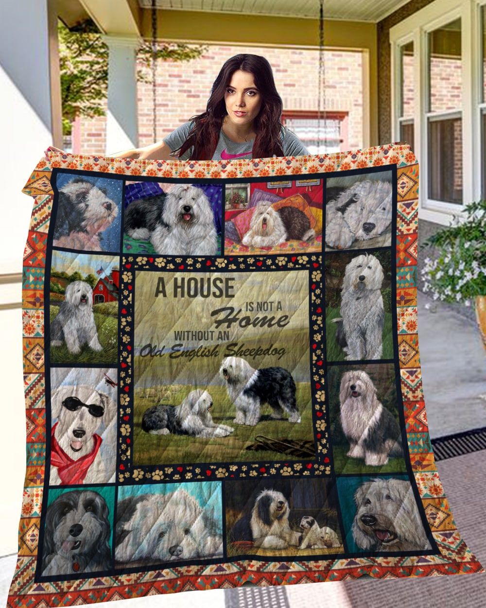 Old English Sheepdog One Less Lonely Girl Quilt Blanket DHC020120582TD