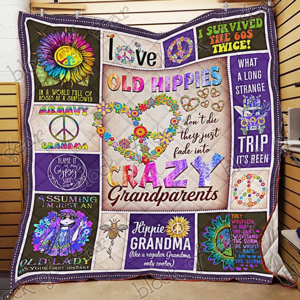 Old Hippies CL18100557MDQ Quilt Blanket