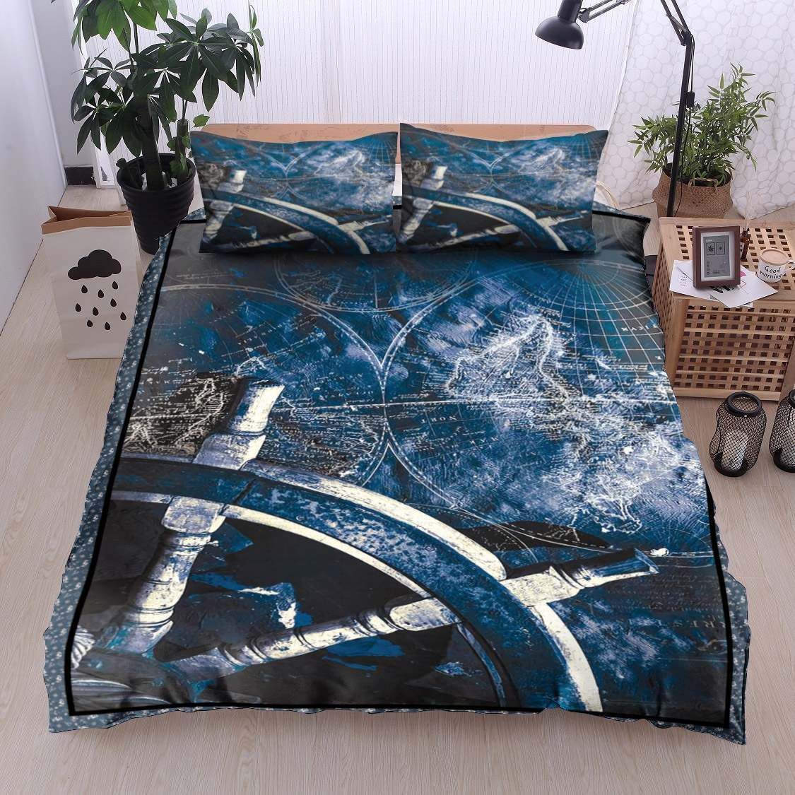 Old Nautical Navigation Bedding Set