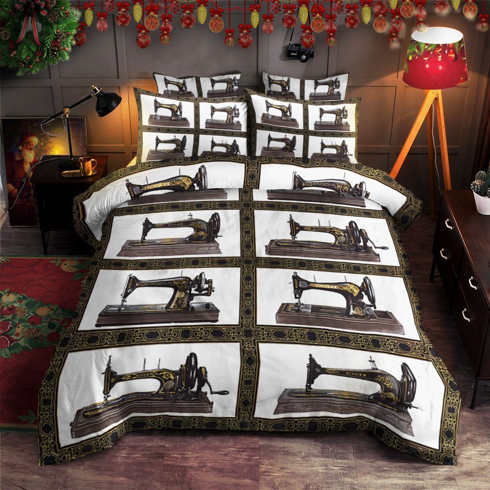Old Sewing Machines Bedding Set