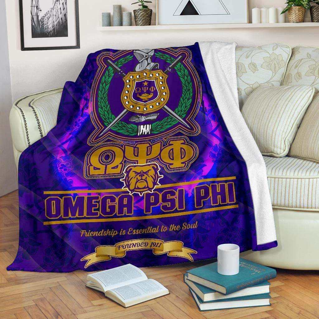 Omega Psi Phi Sherpa Fleece Blanket