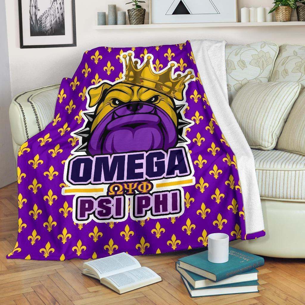 Omega Psi Phi Sherpa Fleece Blanket