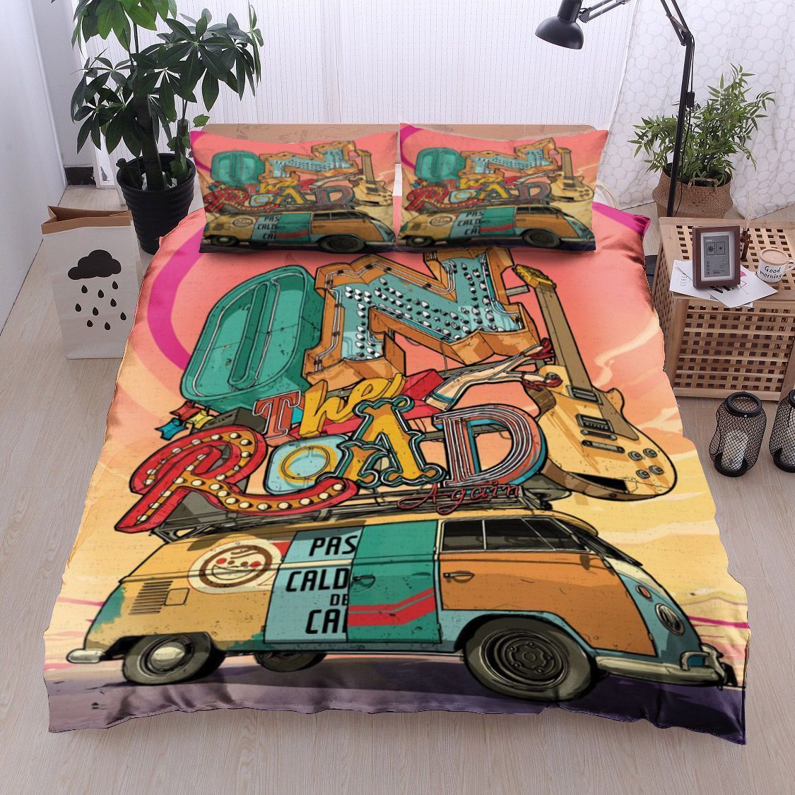 On The Road Music Bus Guitar Bedding Set