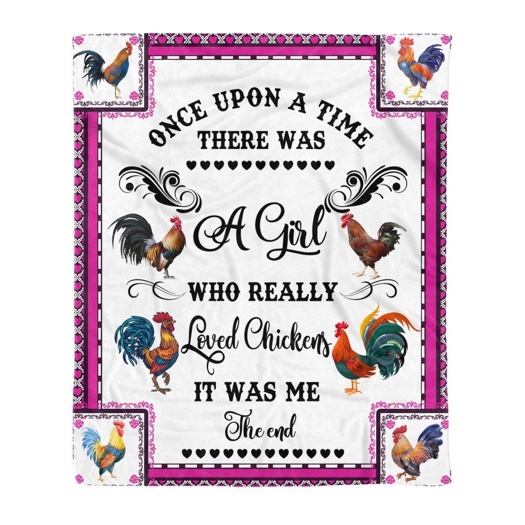 Once Upon A Time Chicken Farming Sherpa Fleece Blanket