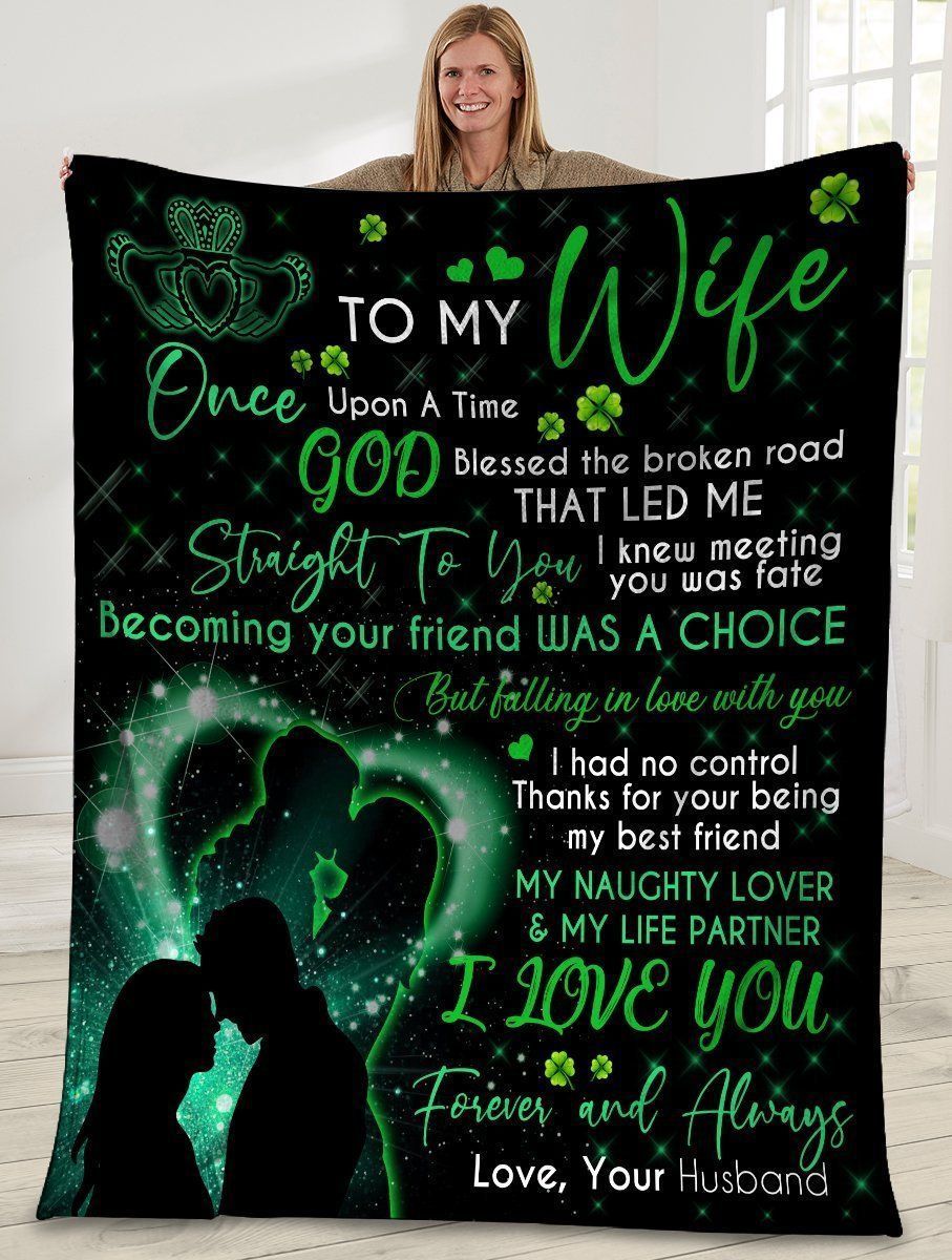 Once Upon A Time God Blessed The Broken Road Clover Fleece Blanket