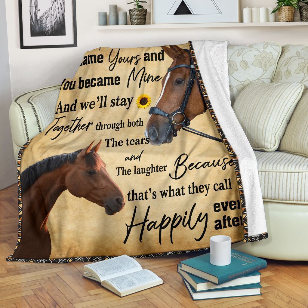 Once Upon A Time Horse Sherpa Fleece Blanket