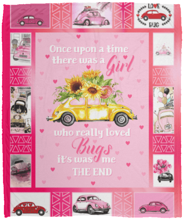 Once Upon A Time There Was A Girl Who Really Loved Bugs Sherpa Fleece Blanket