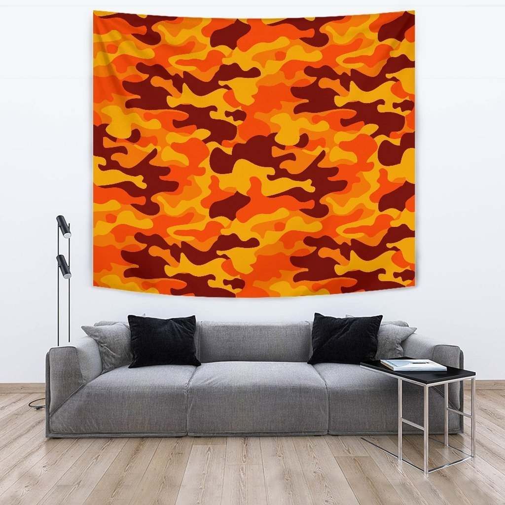 Orange Camouflage CL17100097MDT Tapestry