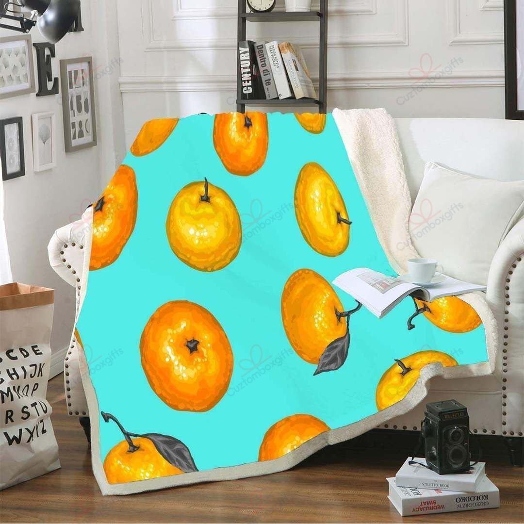 Oranges Fleece Blanket