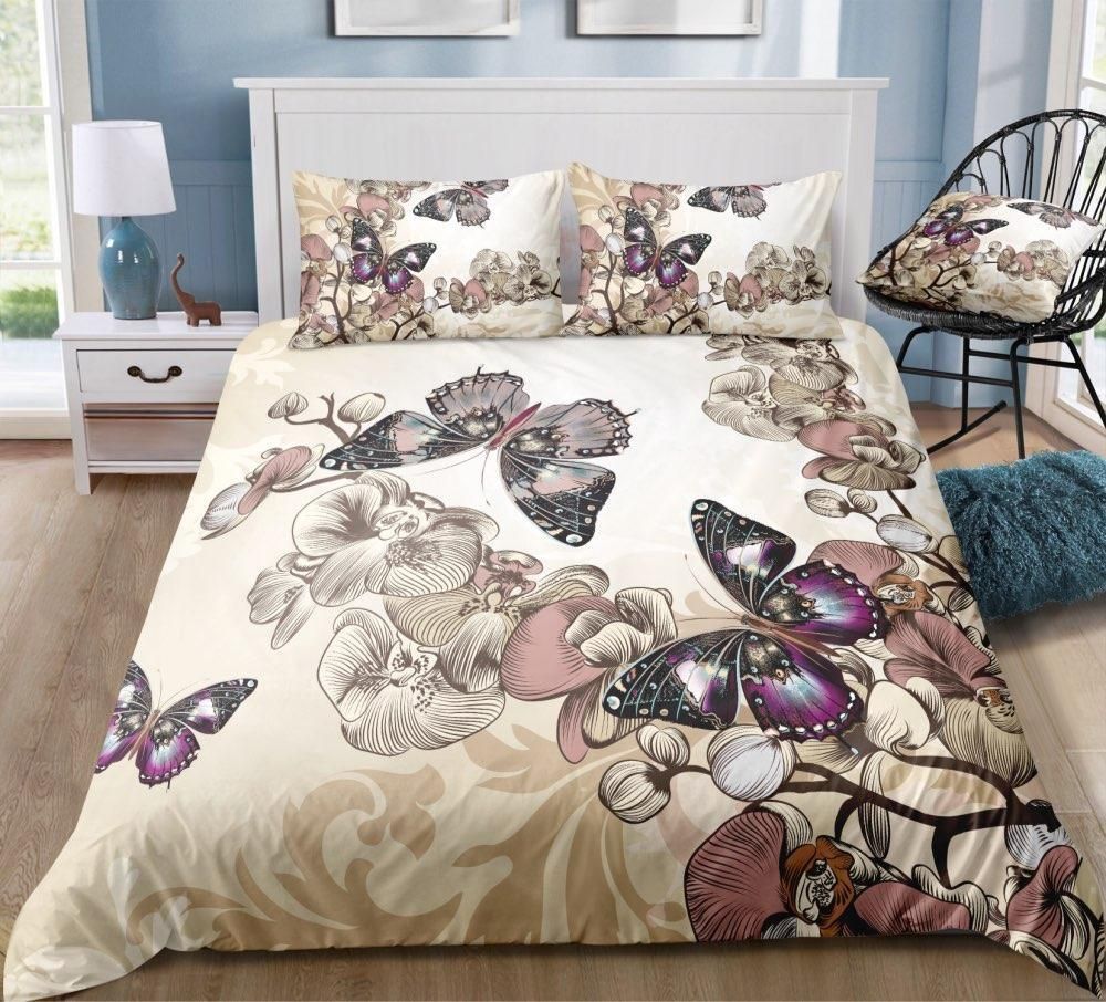 Orchid Butterflies Bedding Set